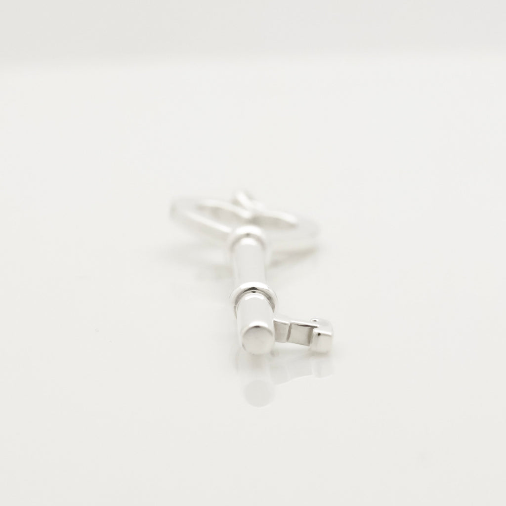  Tiffany & Co. Heart Key Charm Pendant Sterling Silver 925