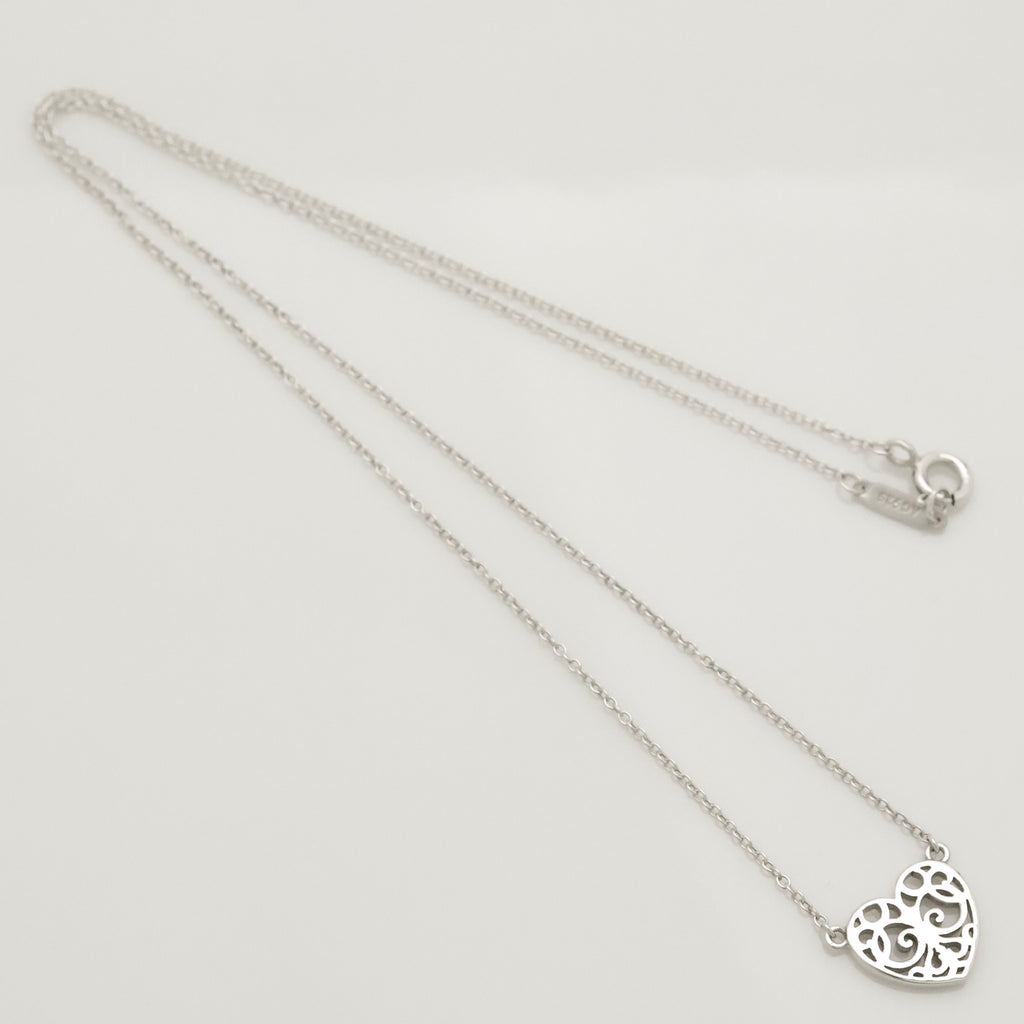 Tiffany & Co. Enchant Heart Pendant Necklace Sterling Silver 925