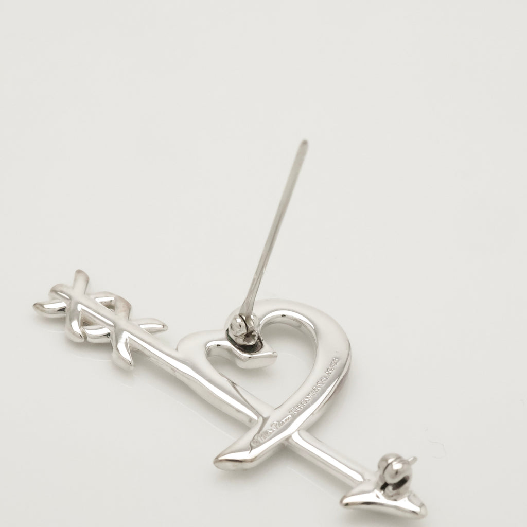 Tiffany & Co. Picasso Loving Heart Arrow Pin Brooch Sterling Silver 925