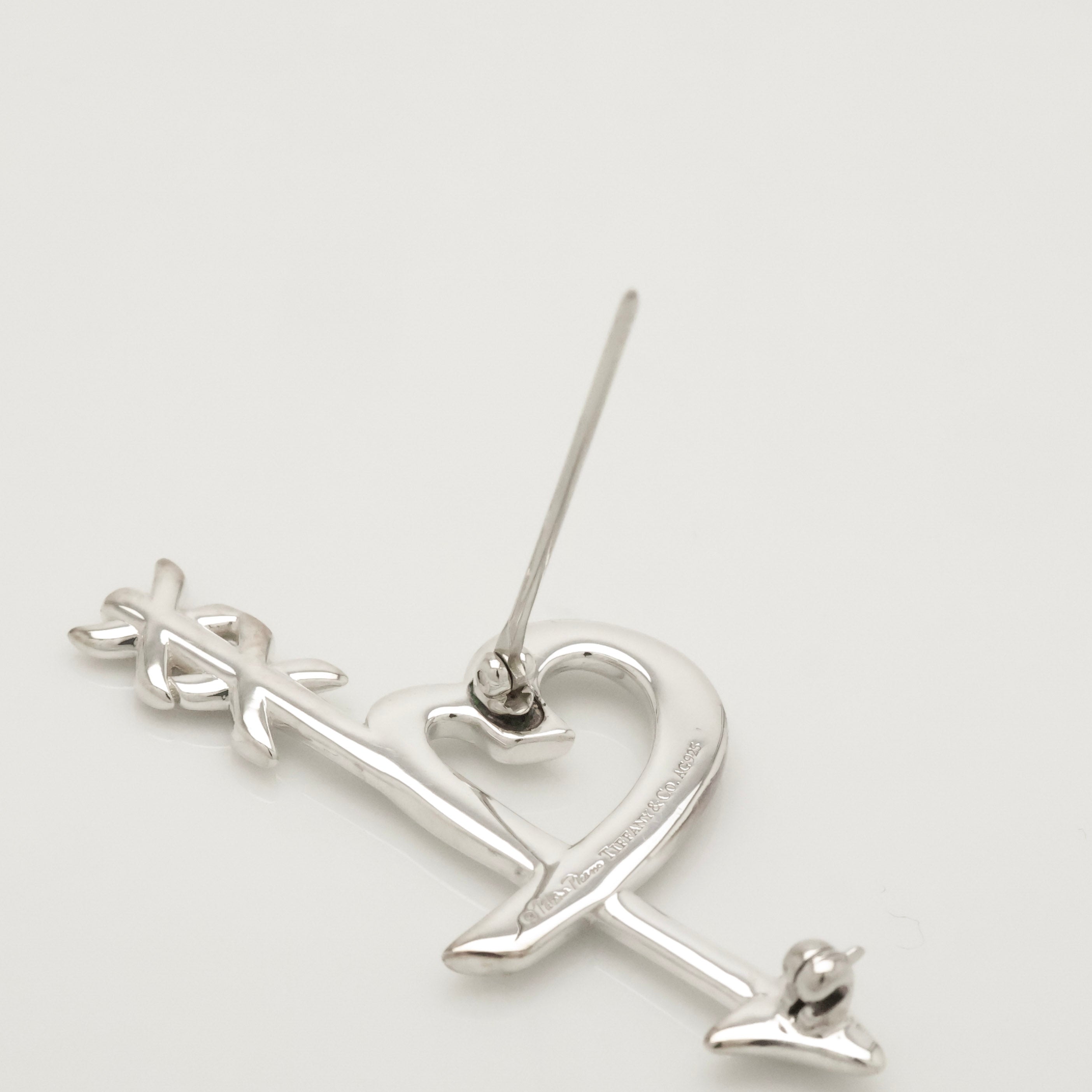 Tiffany & Co. Picasso Loving Heart Arrow Pin Brooch Sterling Silver 925
