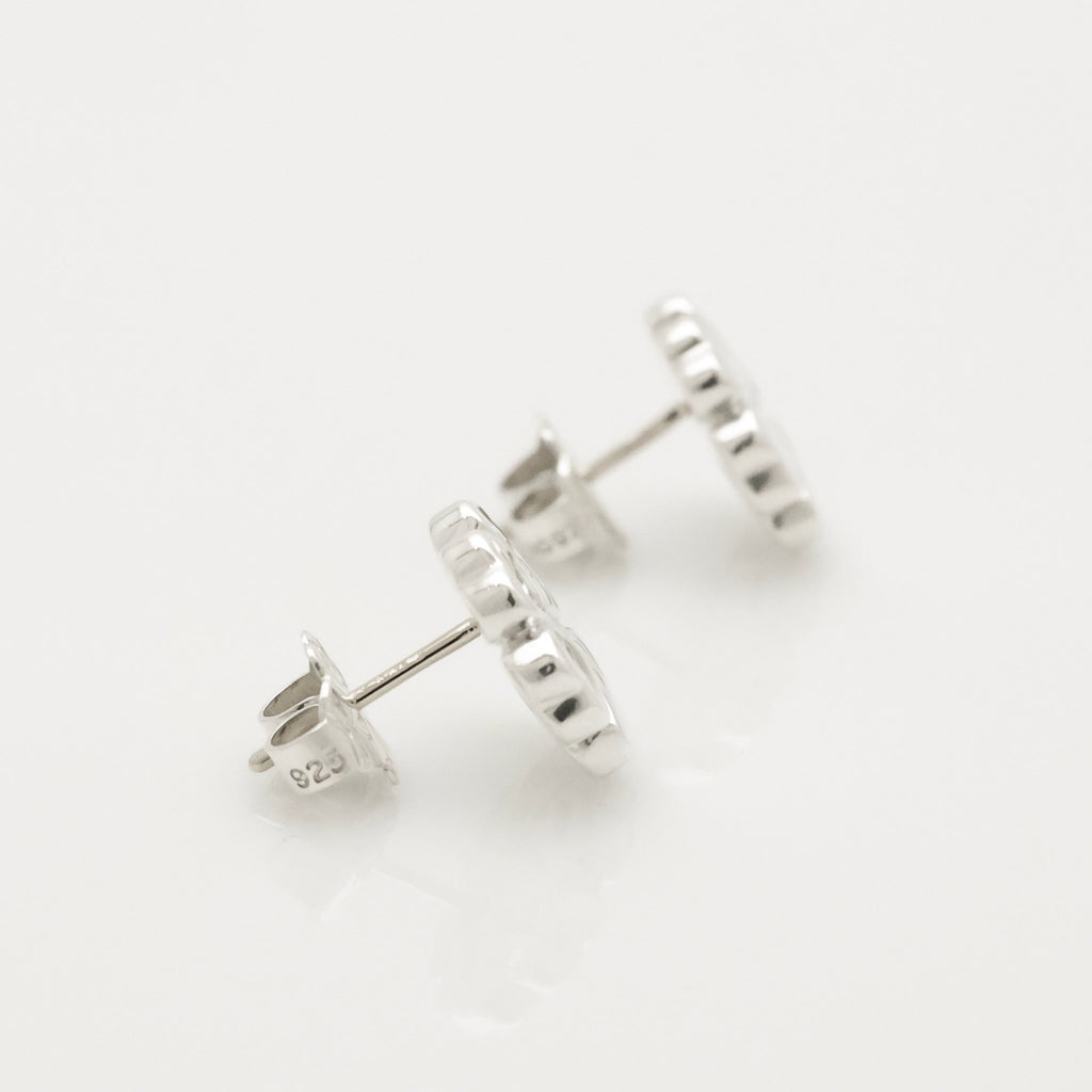  Tiffany & Co. Picasso Crown of Heart Stud Earrings Sterling Silver 925 