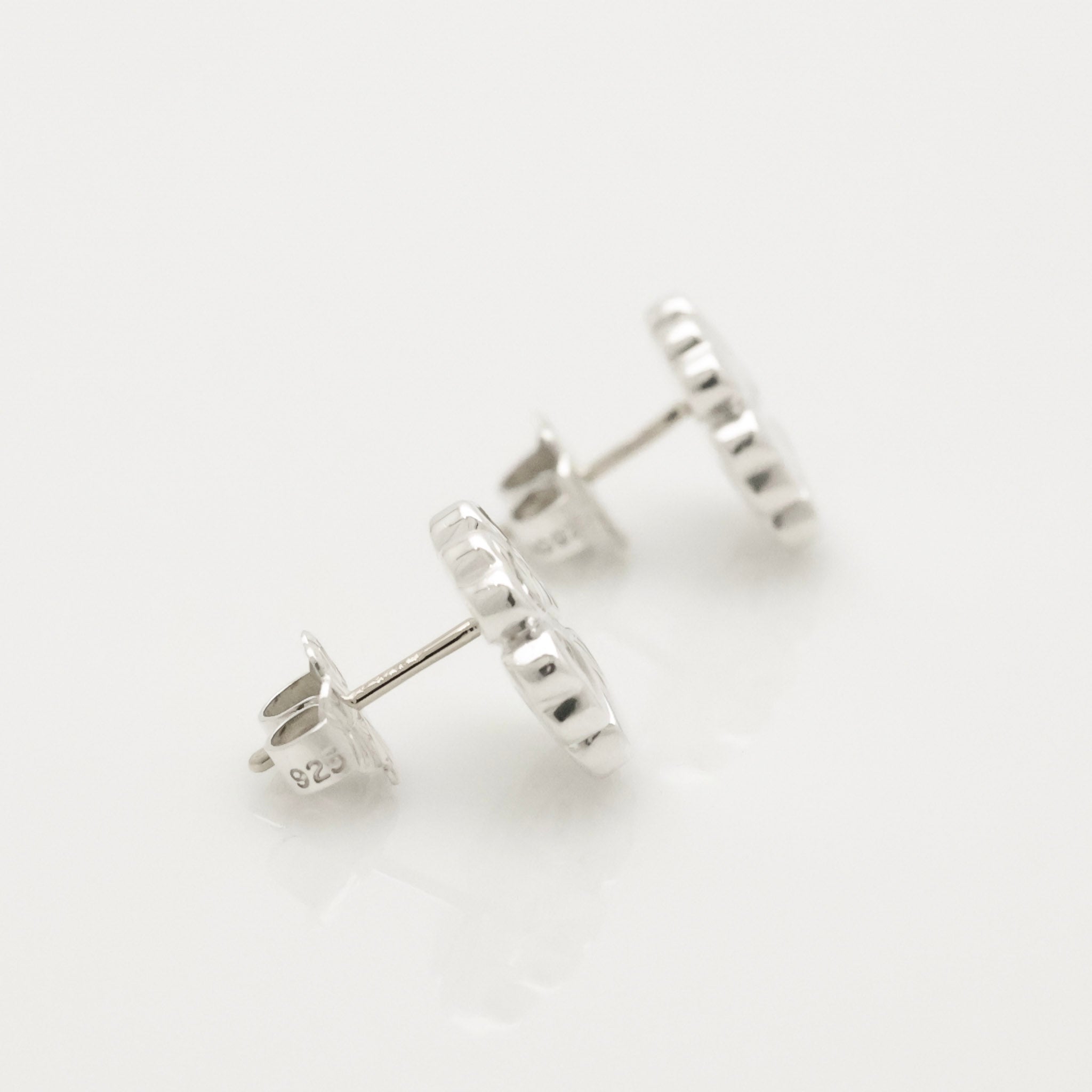  Tiffany & Co. Picasso Crown of Heart Stud Earrings Sterling Silver 925 