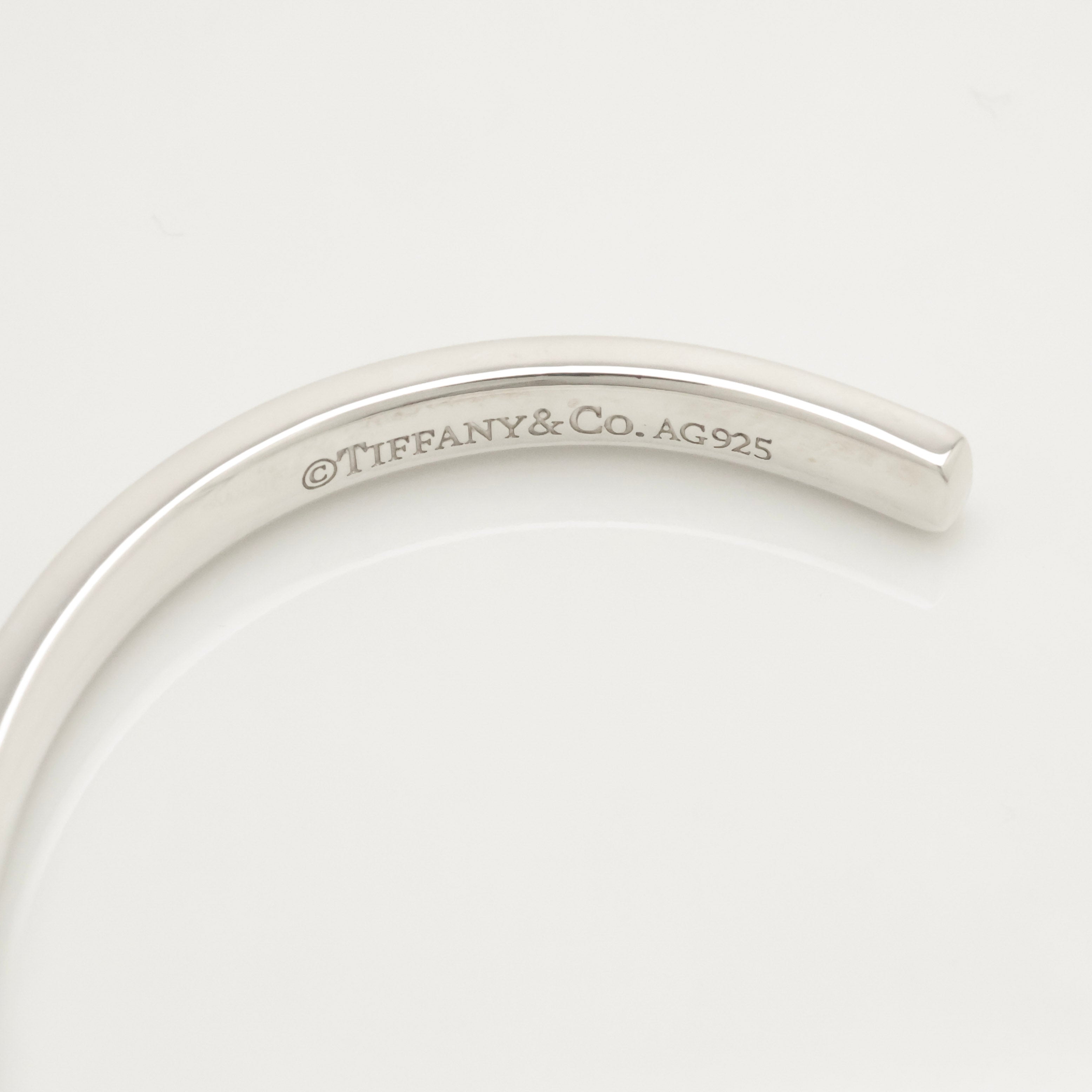 Tiffany & Co. Interlocking Double Loop Bangle Bracelet Sterling Silver 925