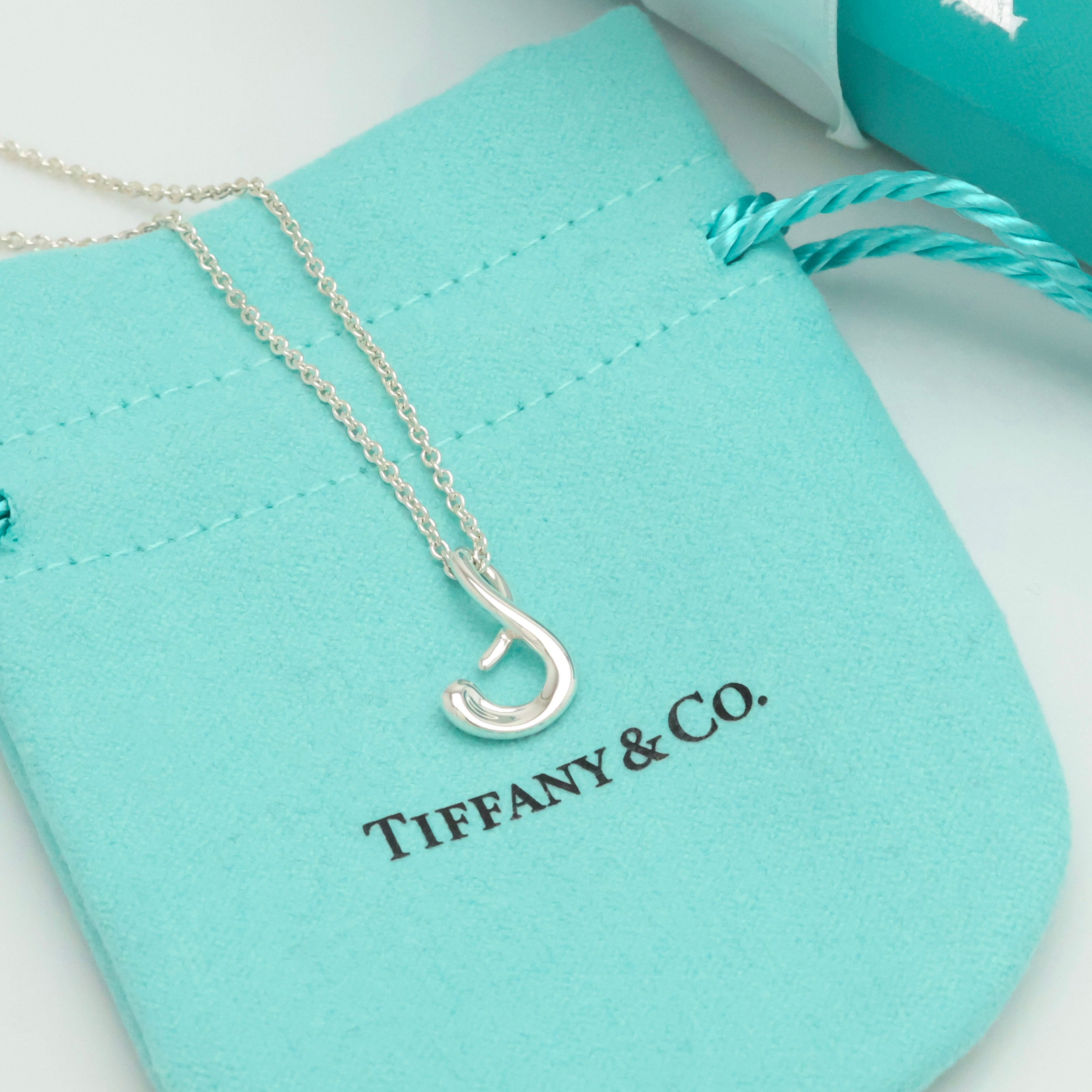 TIFFANY&Co. ノーツ レター S イニシャル  ネックレス AG925