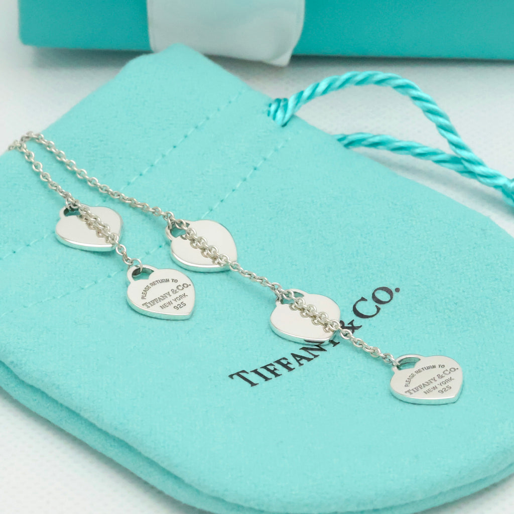 TIFFANY&Co. リターントゥ ティファニー ファイブ ハート ダク ダングル ネックレス AG925