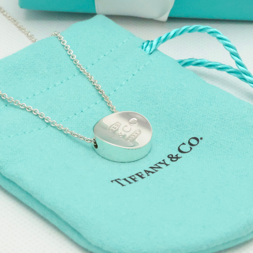 Tiffany & Co. 1837 Concave Circle Necklace Sterling Silver 925