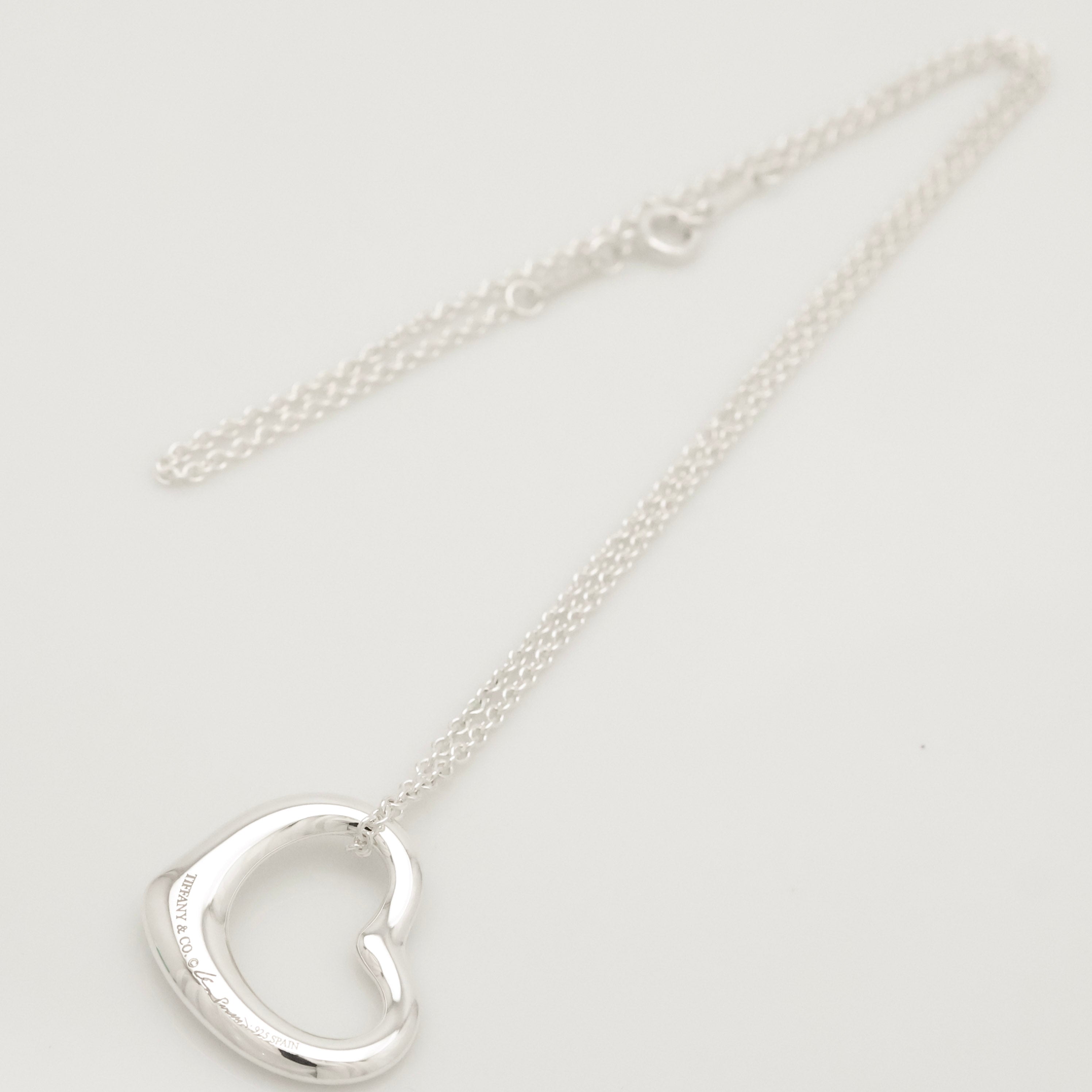 TIFFANY&Co. オープンハート 22mm エルサペレッティ ネックレス AG925