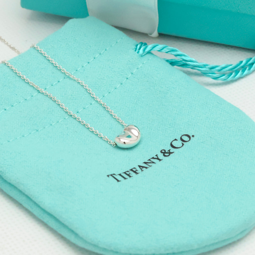 Tiffany & Co. Peretti Mini  Bean Necklace  Sterling Silver 925 