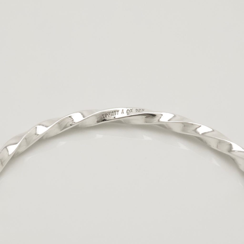 Tiffany & Co. Twist Knife Edge Bangle Bracelet Sterling Silver 925