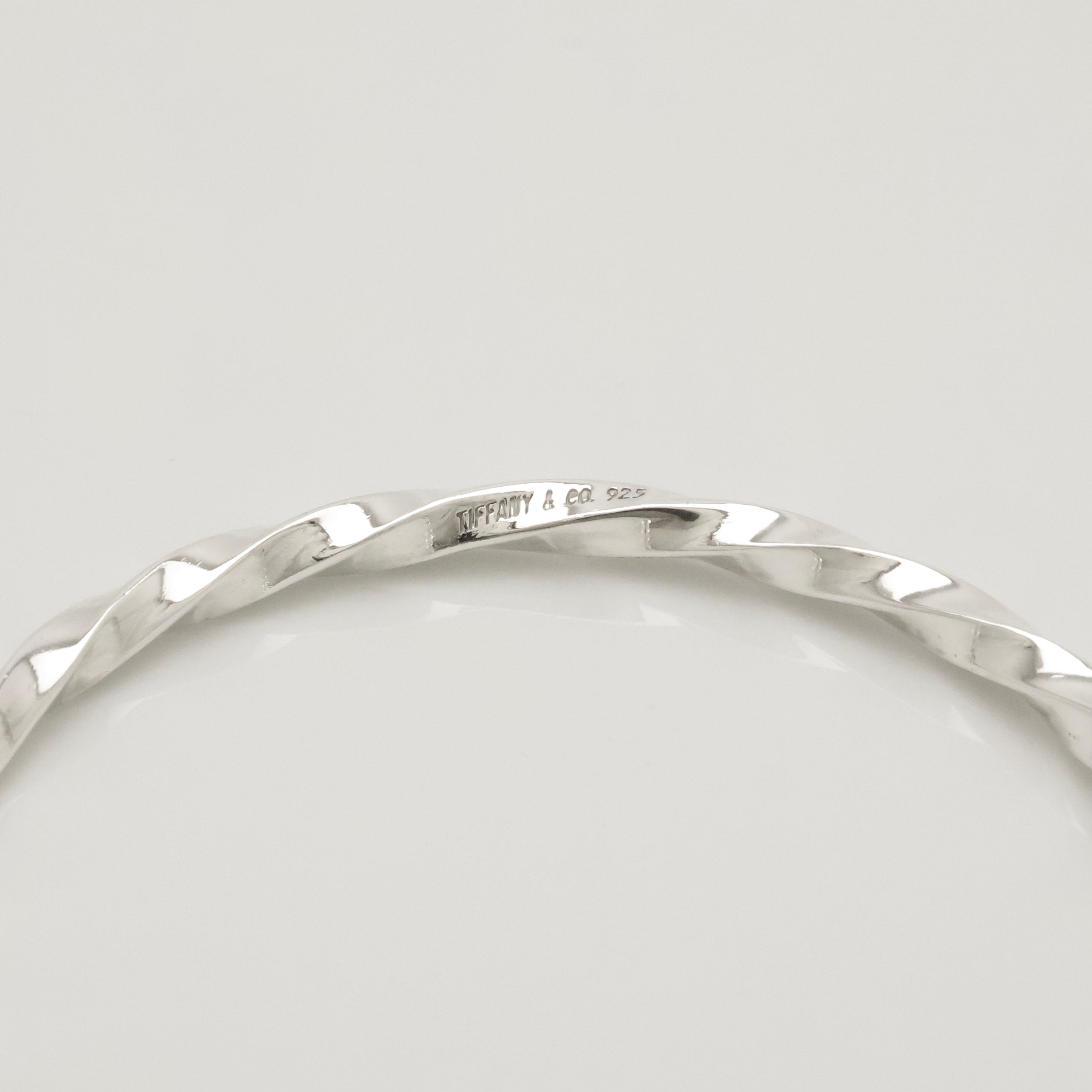 Tiffany & Co. Twist Knife Edge Bangle Bracelet Sterling Silver 925