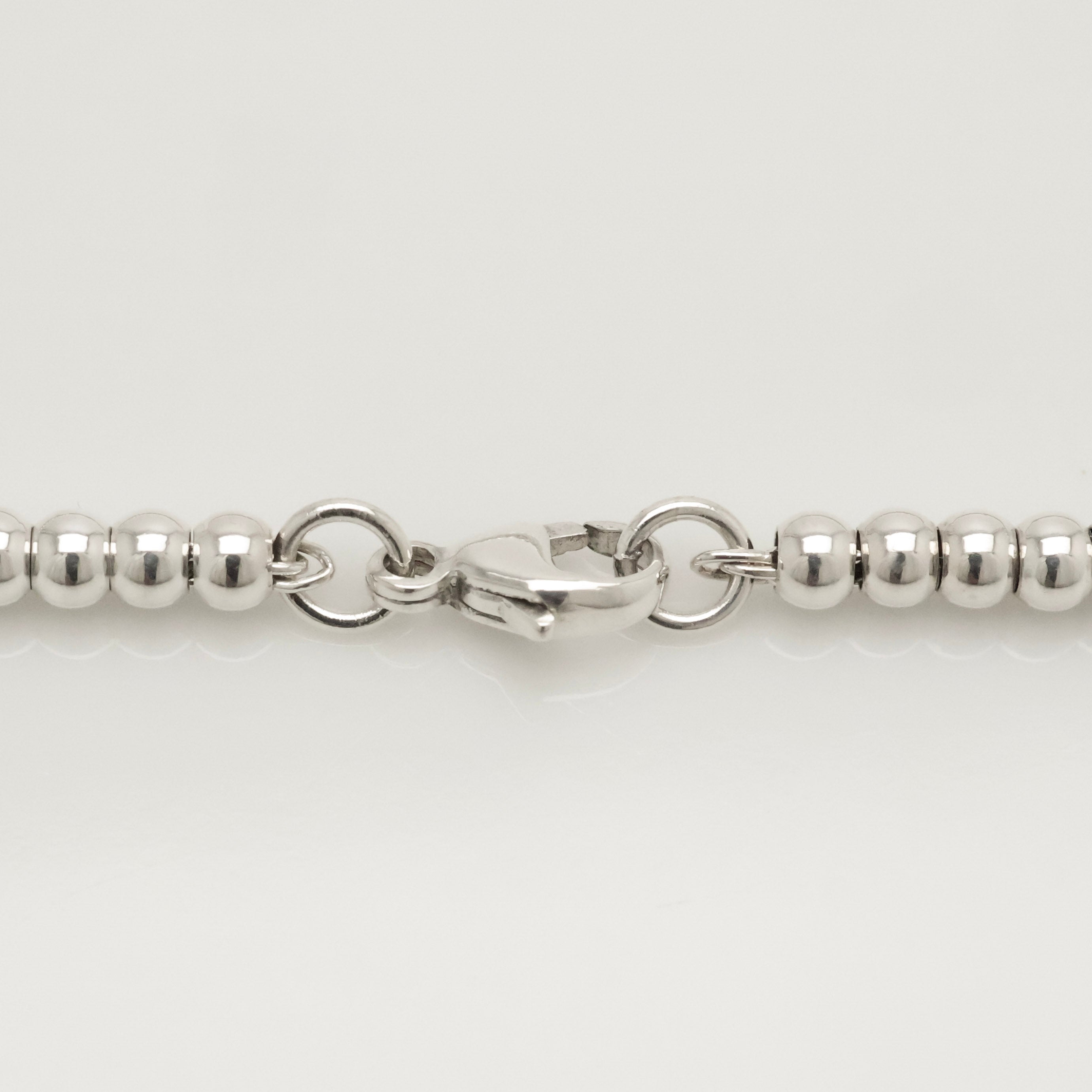 Tiffany & Co. 1837 Mini Padlock Bead Bracelet Sterling Silver 925