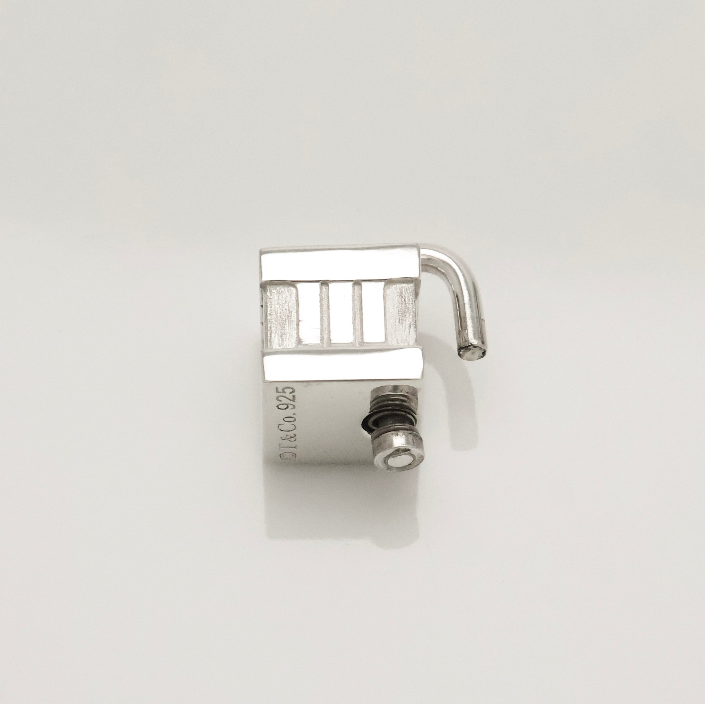 Tiffany & Co. Atlas Cube Lock Padlock Necklace Pendant Sterling Silver 925 