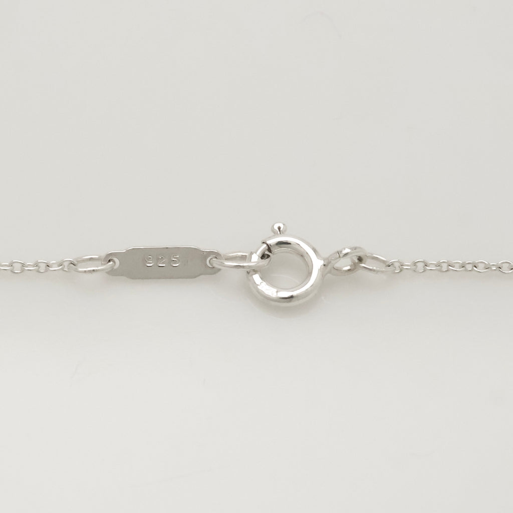 Tiffany & Co. Teddy Bear Ribbon Bow Necklace Sterling Silver 925