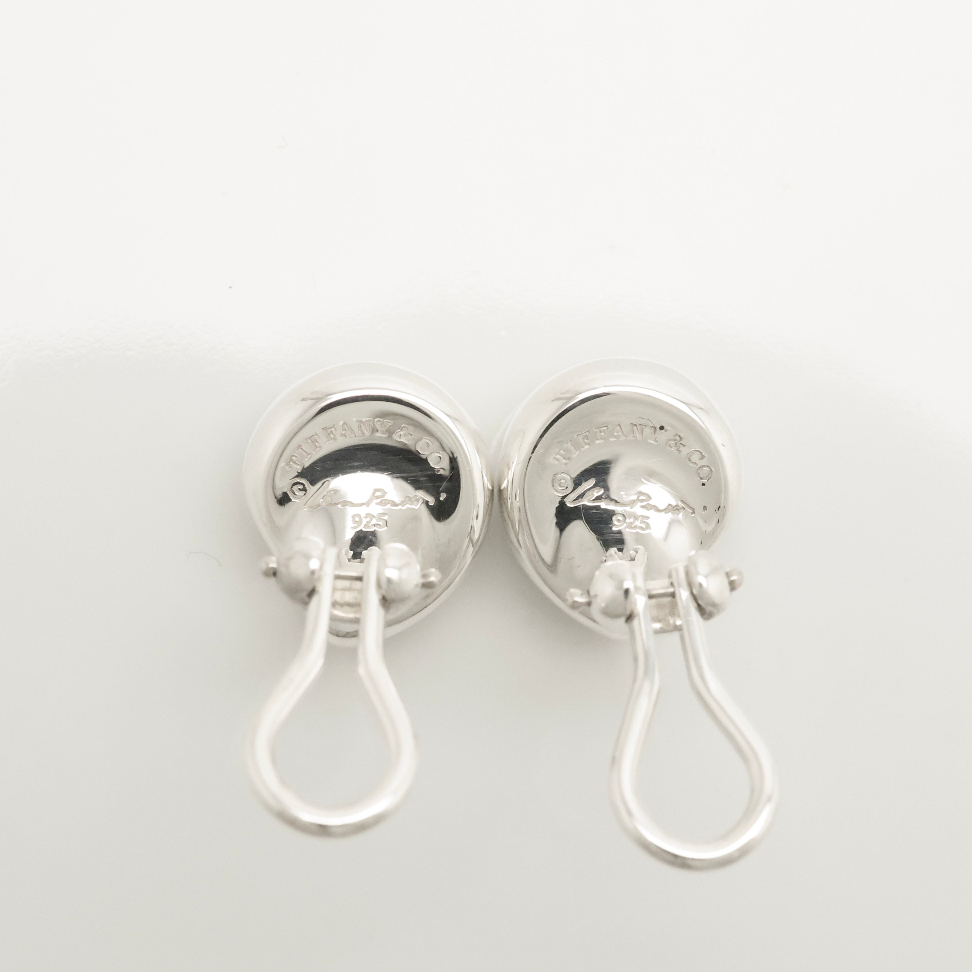  Tiffany & Co. Elsa Peretti Nugget Clip-On Earrings Sterling Silver 925 
