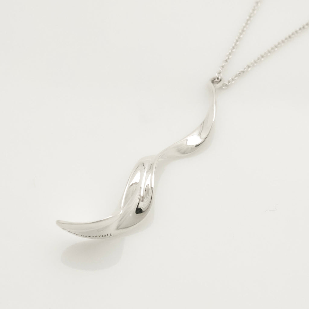 Tiffany & Co. Frank Gehry Orchid Drop Pendant Necklace Sterling Silver 925