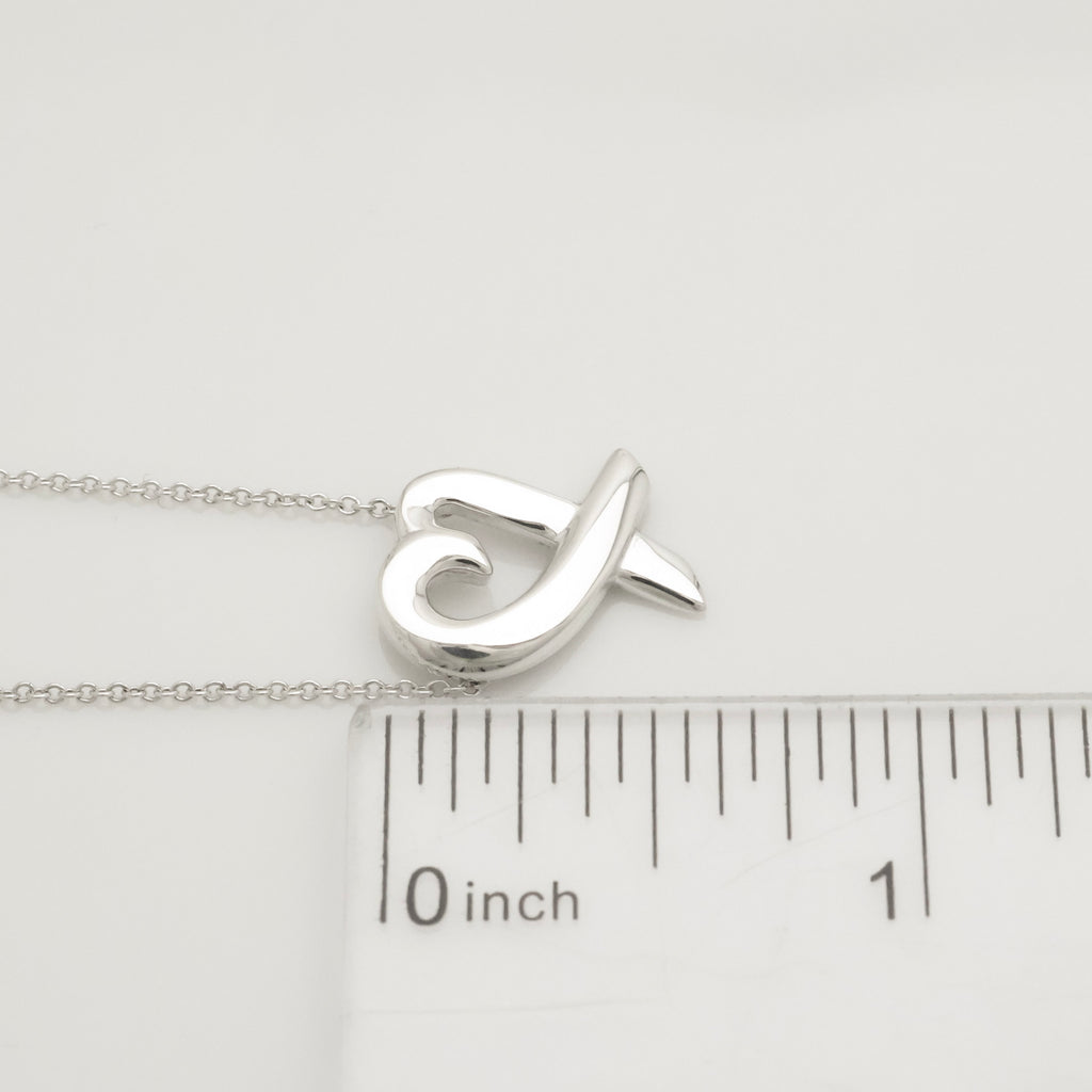 Tiffany & Co. Loving Heart Pendant Necklace Sterling Silver 925 