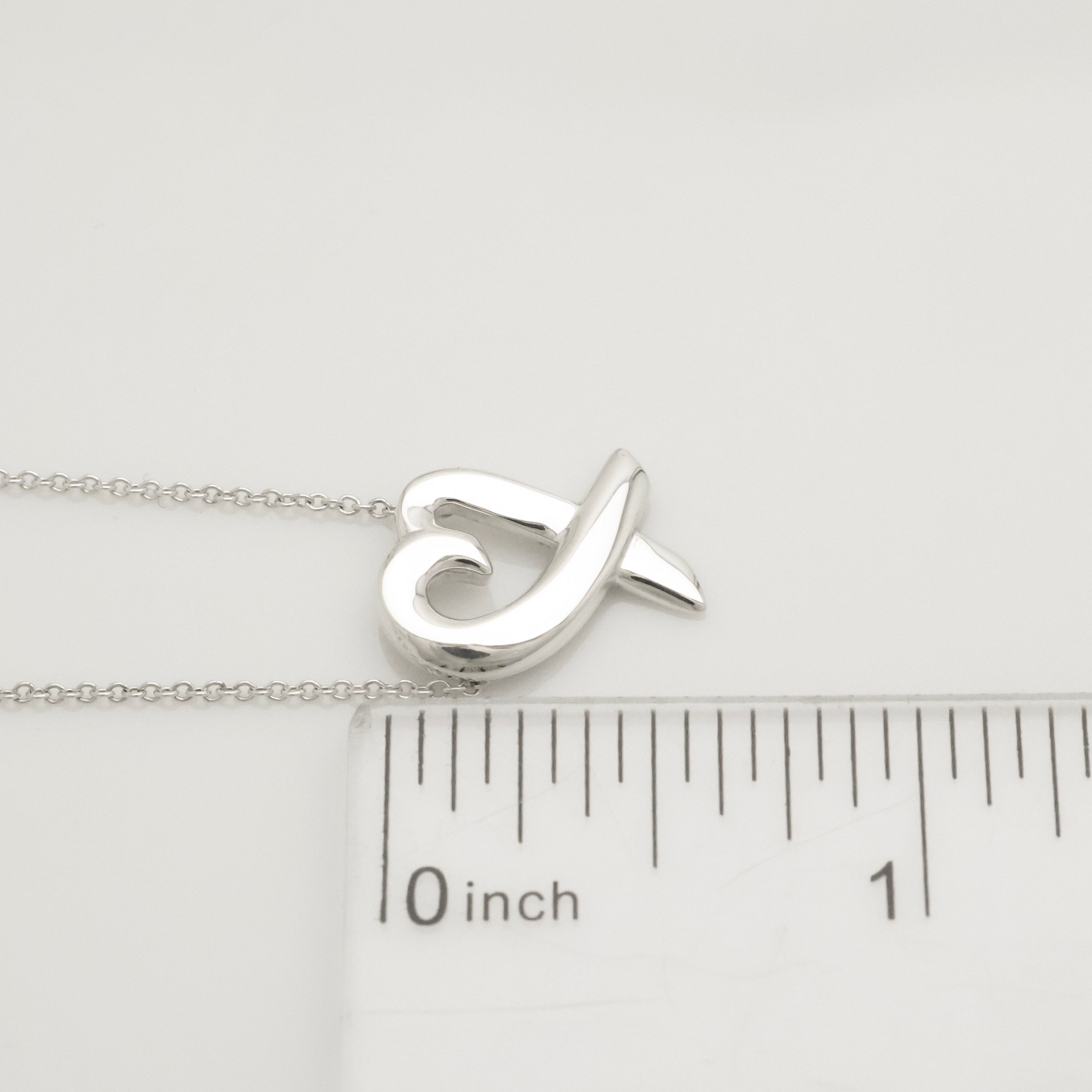 Tiffany & Co. Loving Heart Pendant Necklace Sterling Silver 925 