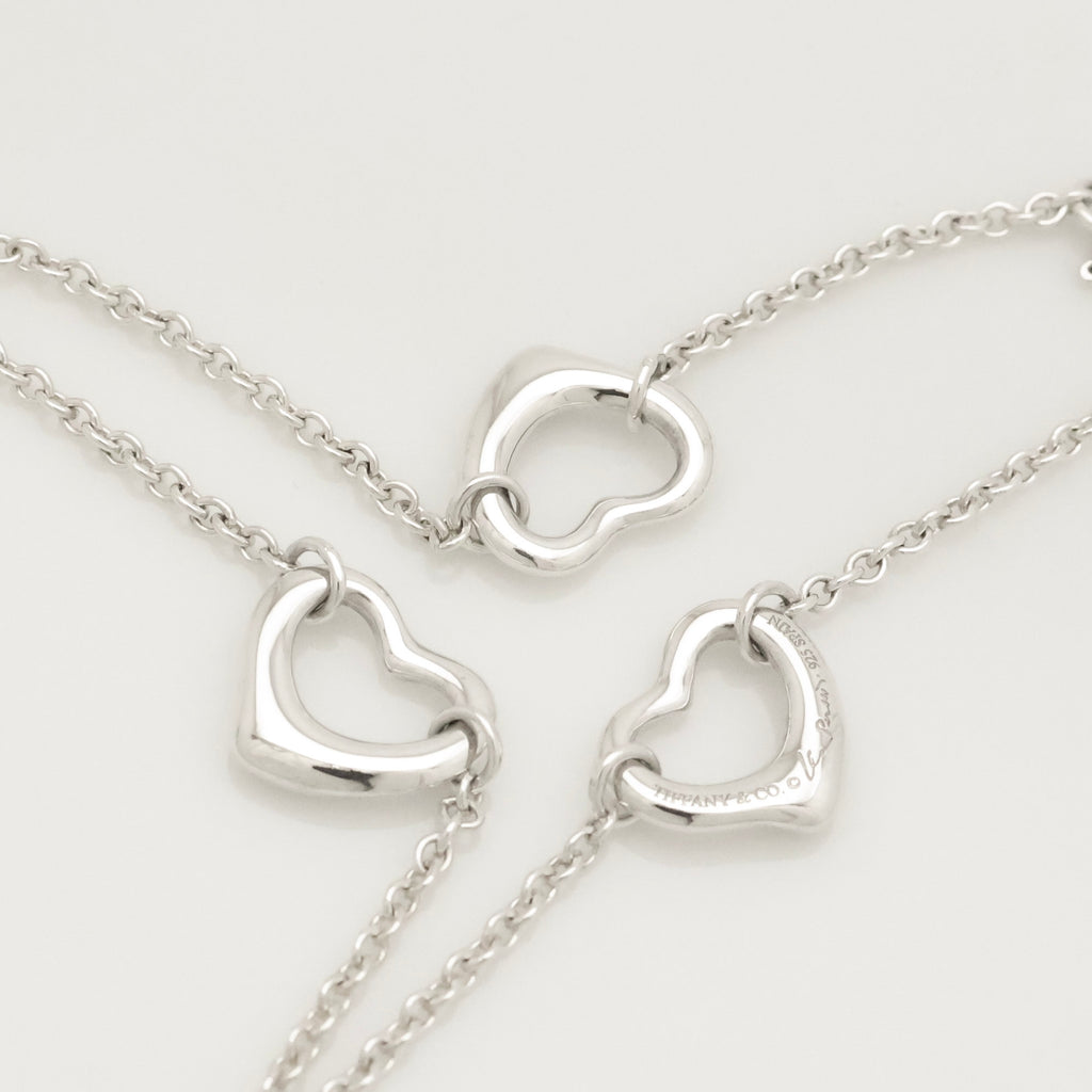 TIFFANY&Co. 3連 トリプル オープン ハート エルサペレッティ ブレスレット AG925