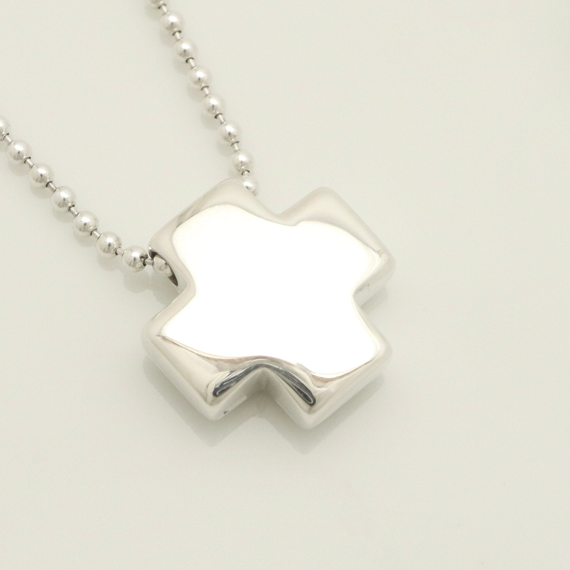 TIFFANY&Co. Roman cross Necklace Ball chain Sterling Silver 925 