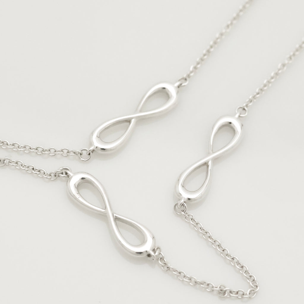 TIFFANY&Co. 3連 トリプル インフィニティ エンドレス ブレスレット AG925