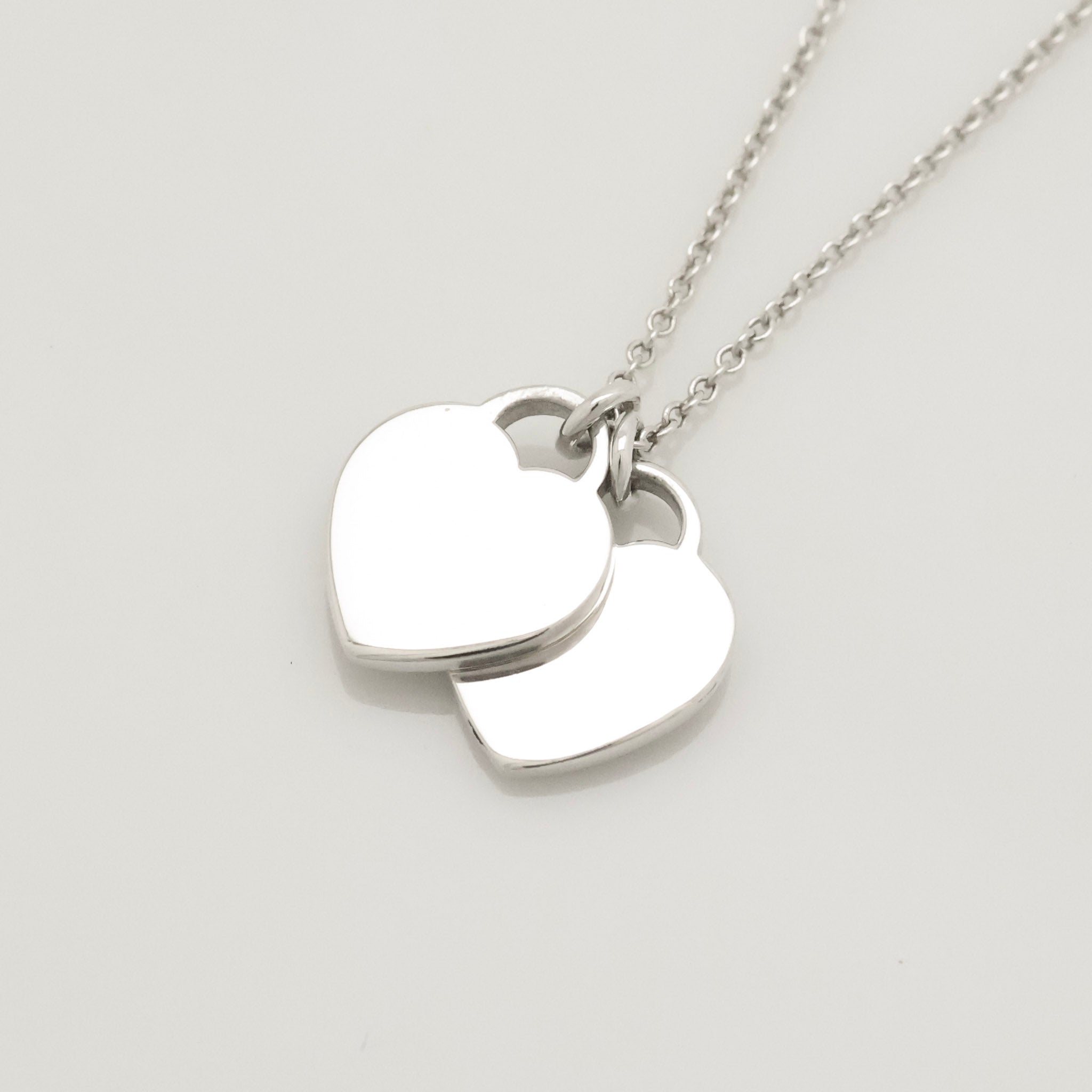 TIFFANY&Co. リターントゥ ティファニー スモール ダブル ハート タグ ネックレス AG925