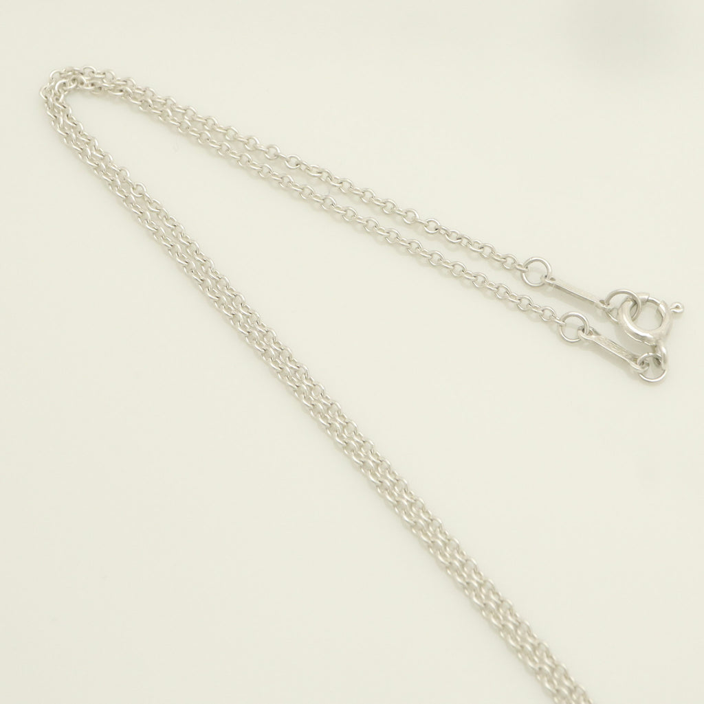 Tiffany & Co. Open Heart Pendant Necklace Sterling Silver 925