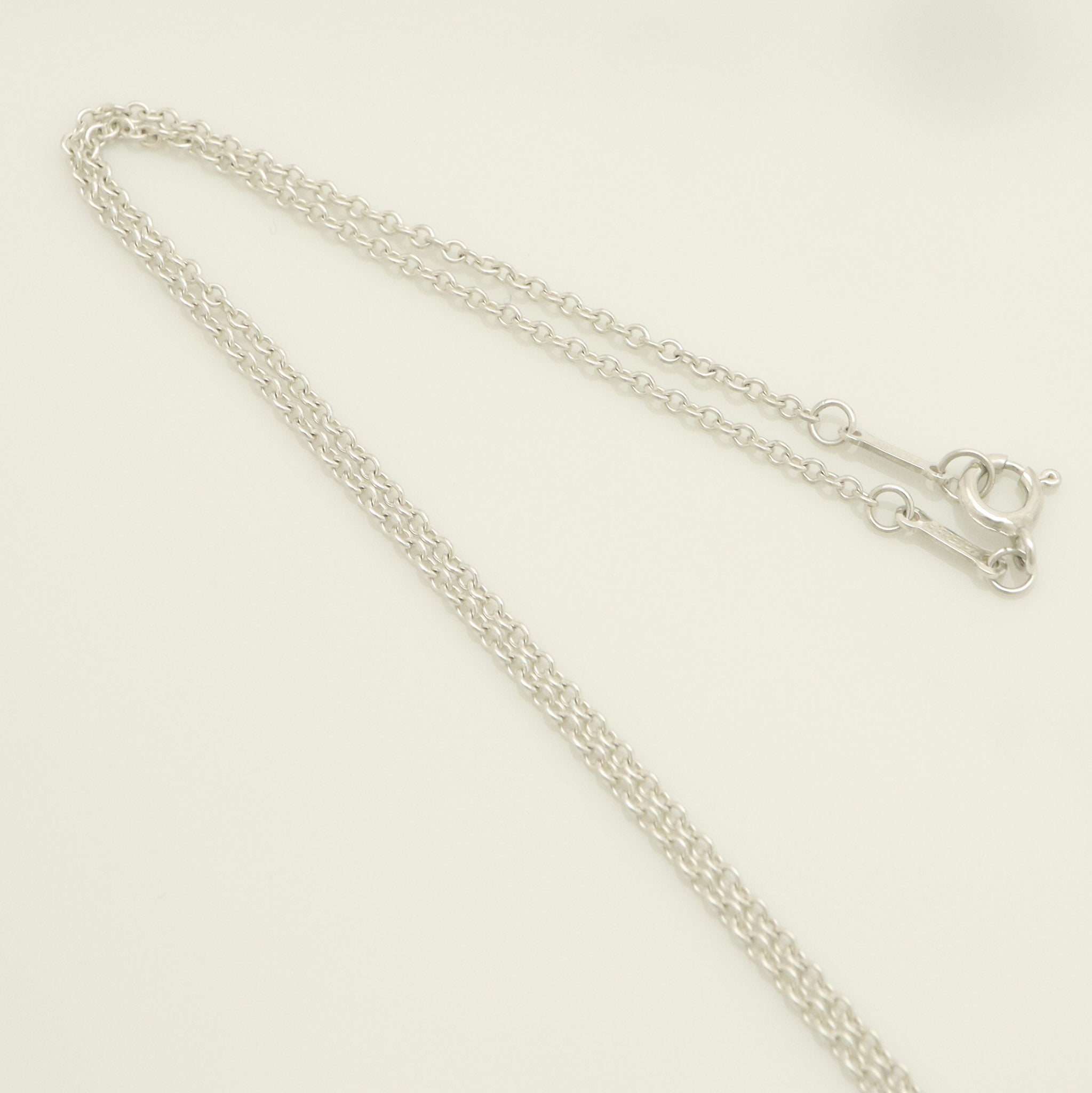 Tiffany & Co. Open Heart Pendant Necklace Sterling Silver 925