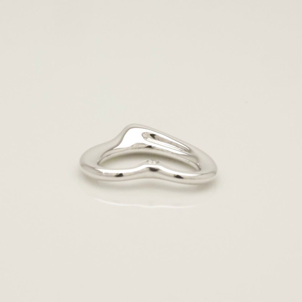 TIFFANY&Co. オープンハート 22mm 1P ダイヤモンド エルサペレッティ チャーム AG925