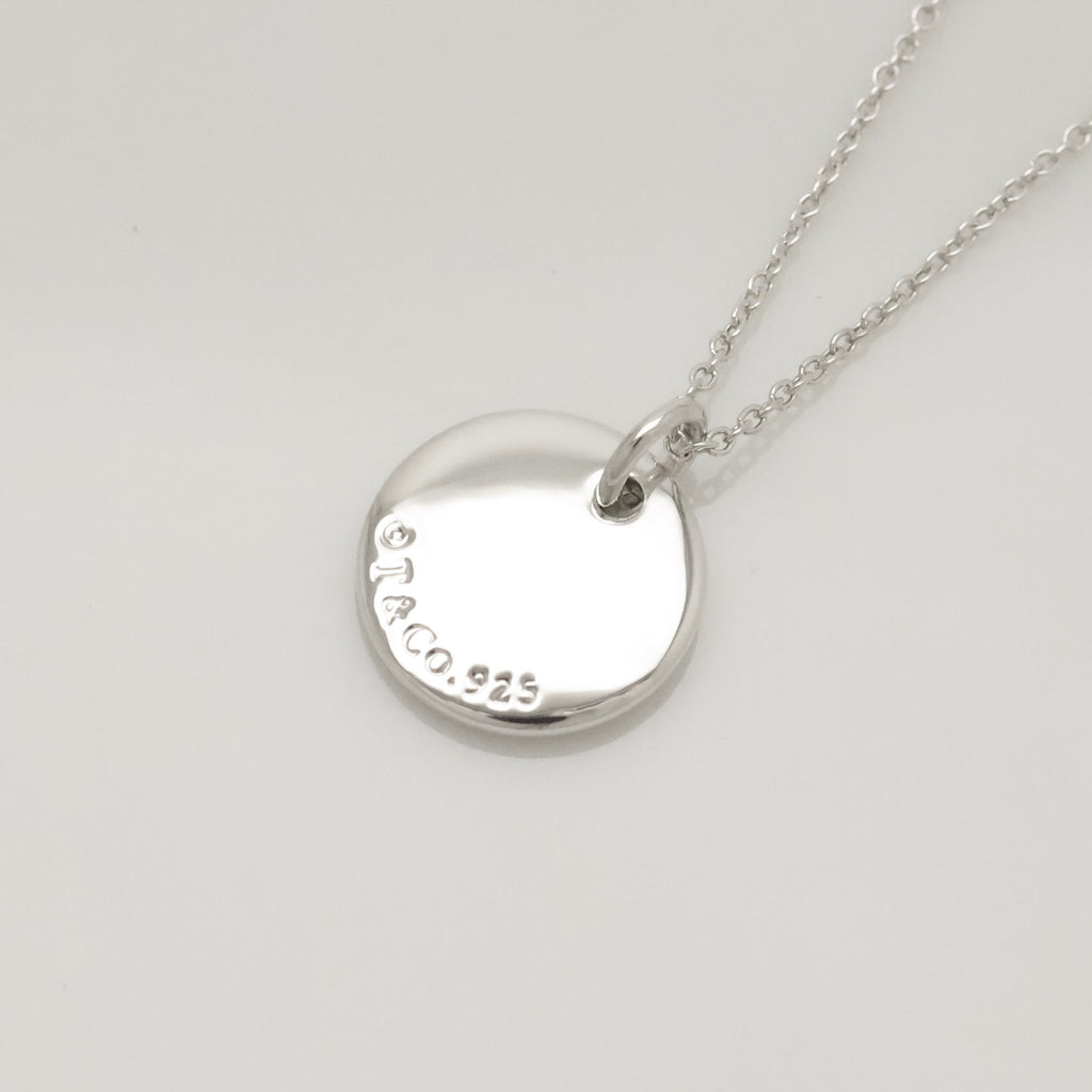 TIFFANY&Co. ノーツ レター ラウンド イニシャル H ディスク ネックレス AG925