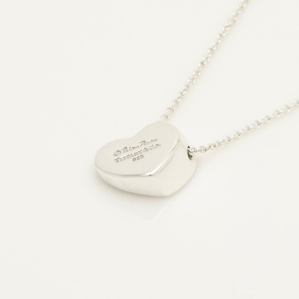   Tiffany & Co. Modern Heart 1P Diamond Necklace Sterling Silver 925