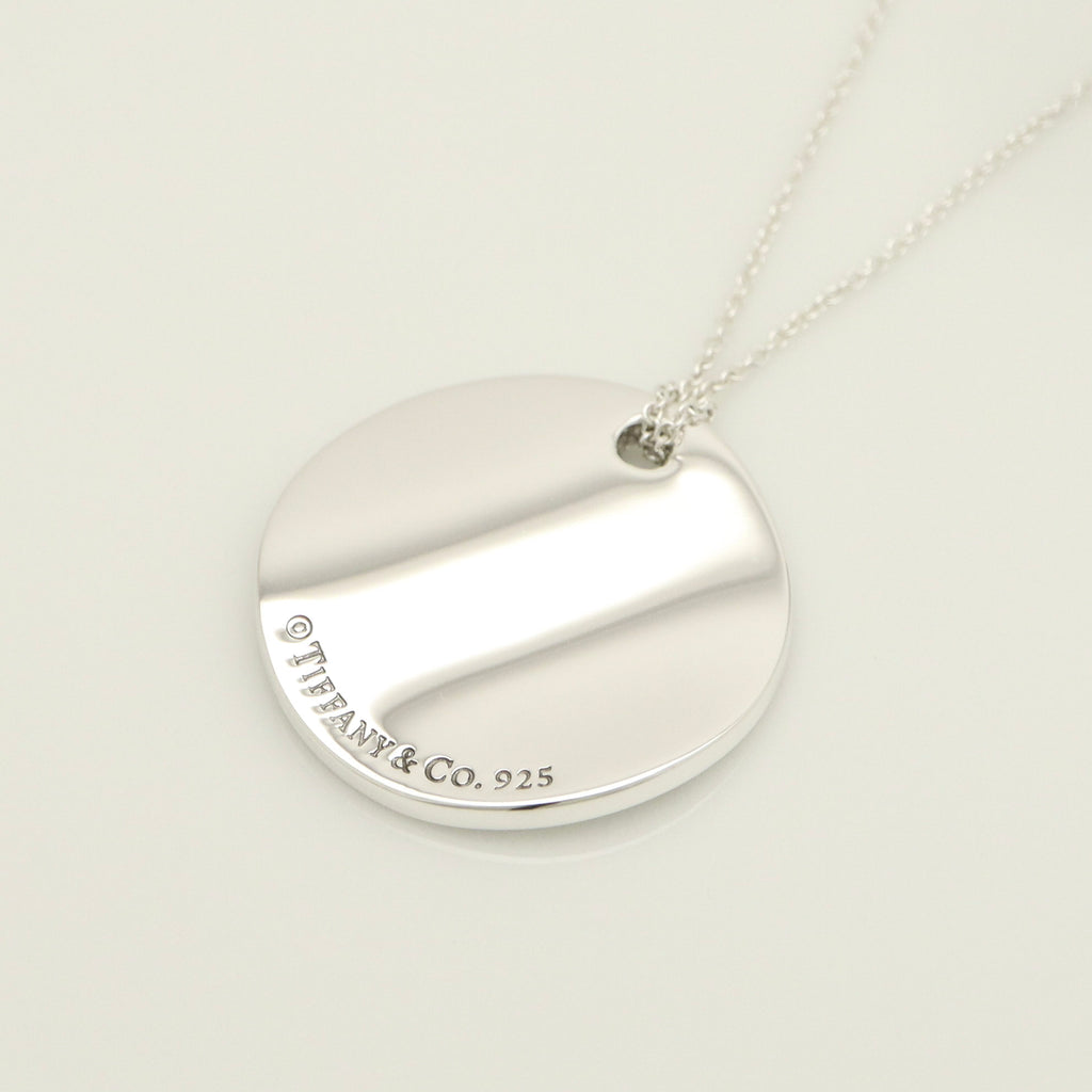 TIFFANY&Co. ノーツ ラウンド プレート ネックレス AG925