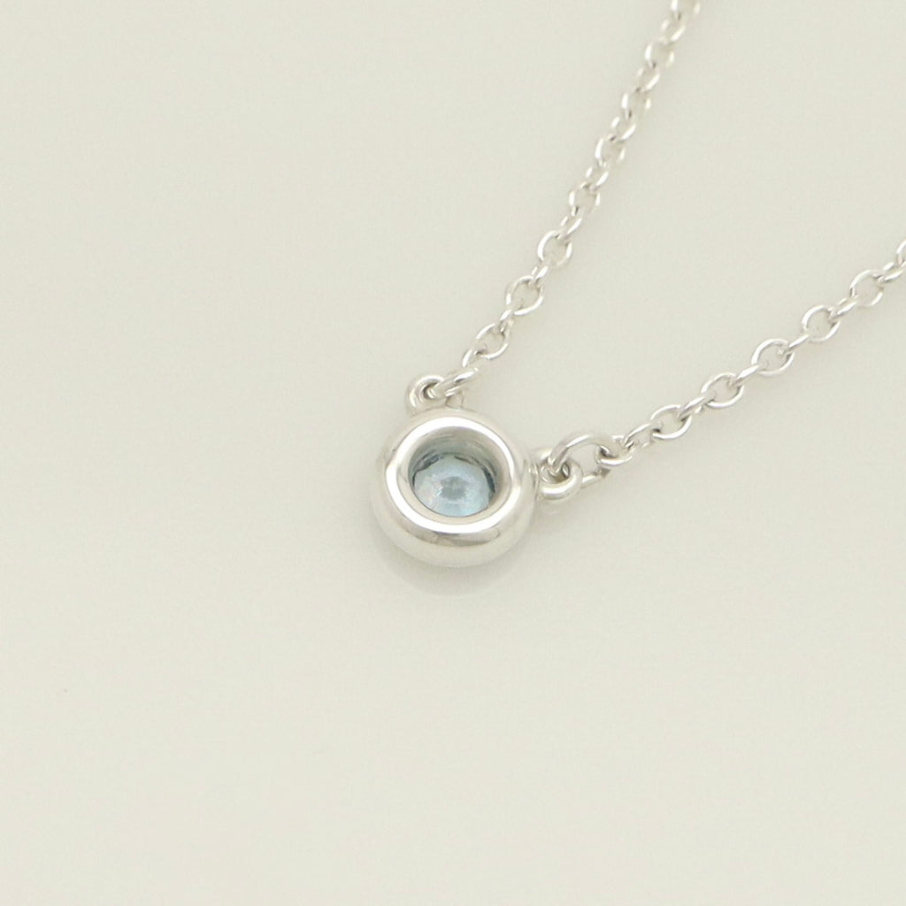 Tiffany & Co. By the Yard Aquamarine Sapphire Necklace Sterling Silver 925