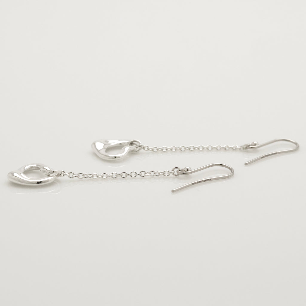 TIFFANY&Co. オープンハート エルサペレッティ ドロップ フック ピアス AG925