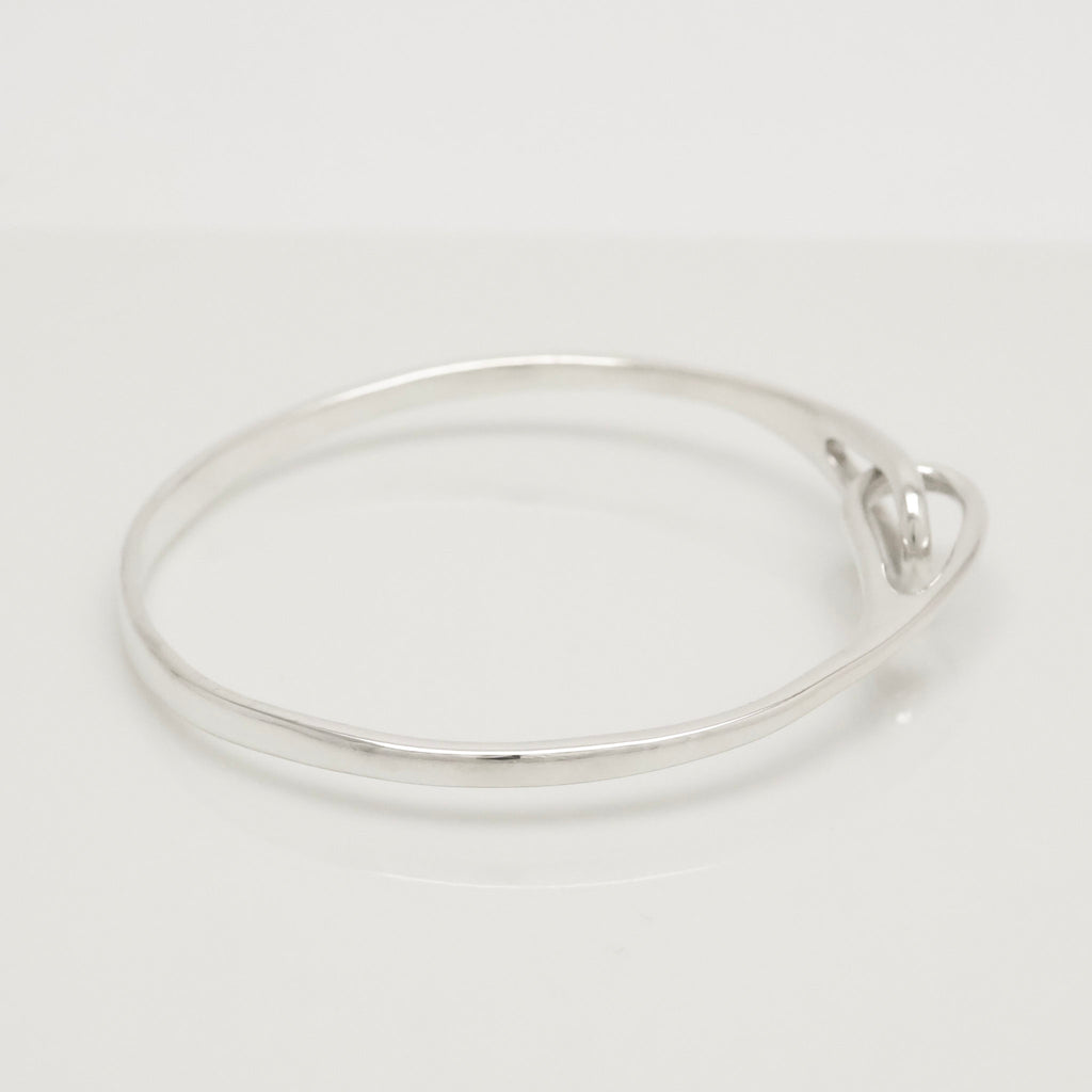 Tiffany & Co. Interlocking Double Loop Bangle Bracelet Sterling Silver 925