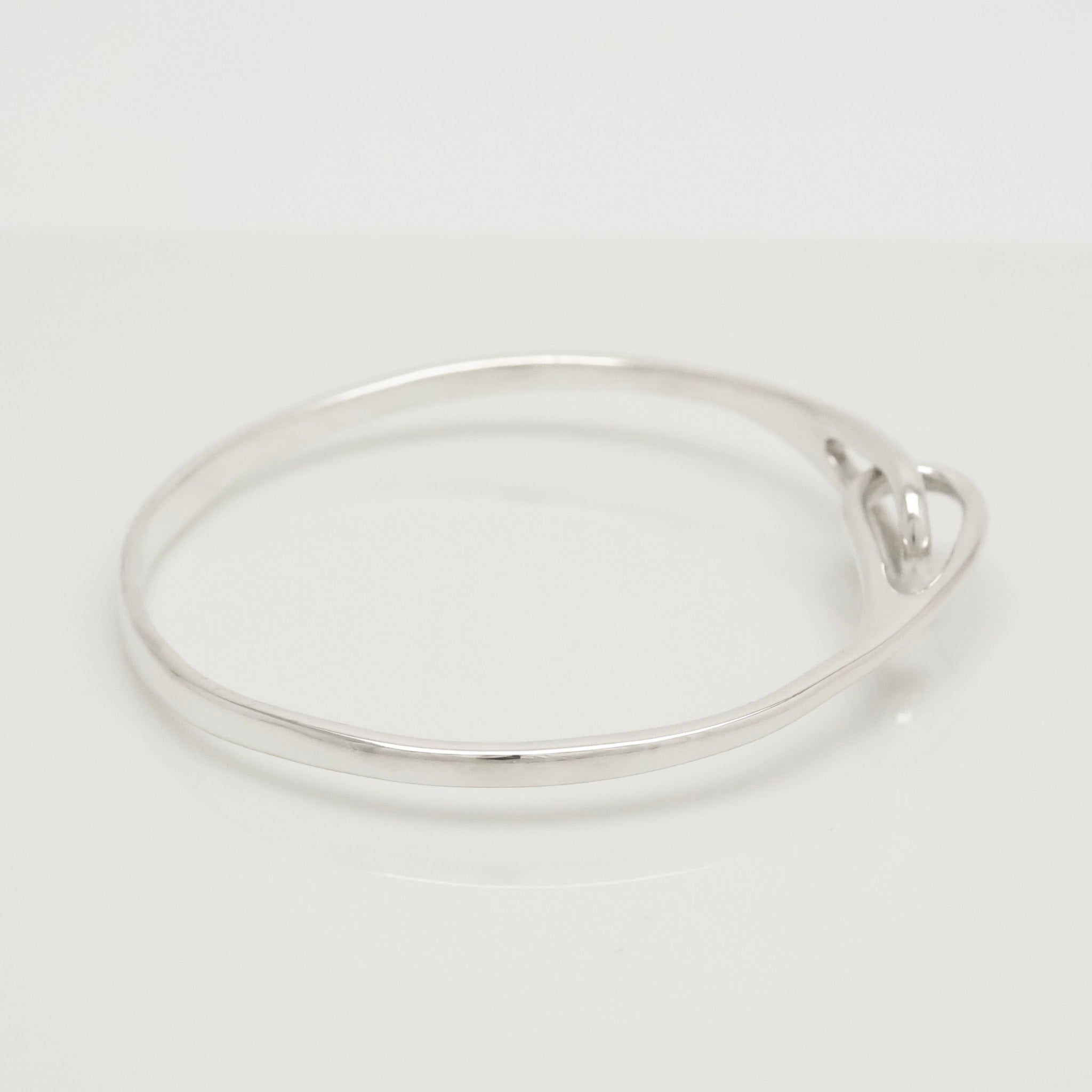 Tiffany & Co. Interlocking Double Loop Bangle Bracelet Sterling Silver 925