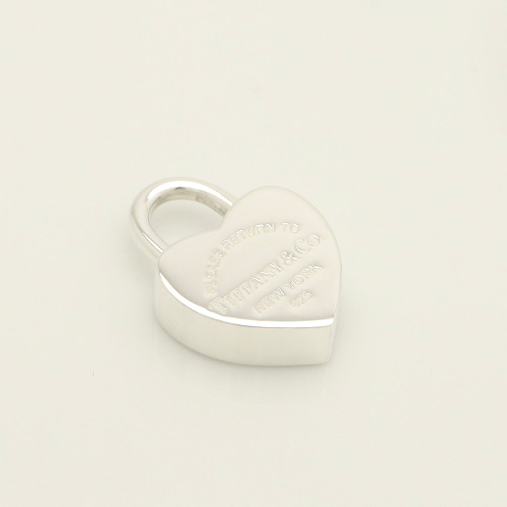 Tiffany & Co. Heart Charm Padlock Lock or Pendant in Sterling Silver 925