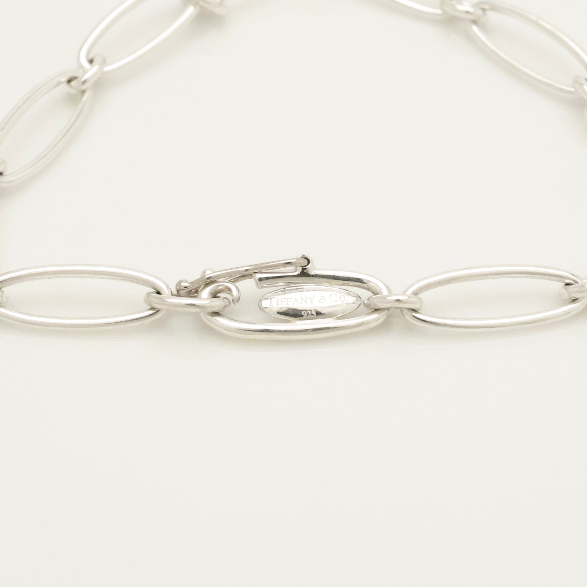 TIFFANY&Co. オープン ハート 22mm エルサペレッティ オーバル リンク チェーン ブレスレット AG925