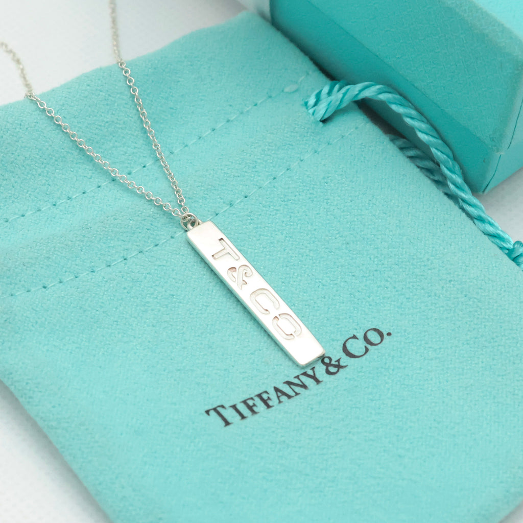 TIFFANY&Co.Ｔ & CO ロゴ バー ネックレス AG925