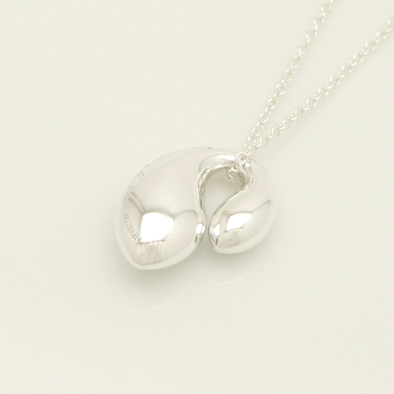 Tiffany & Co. Elsa Peretti Sterling Silver Double Teardrop Pendant Necklace