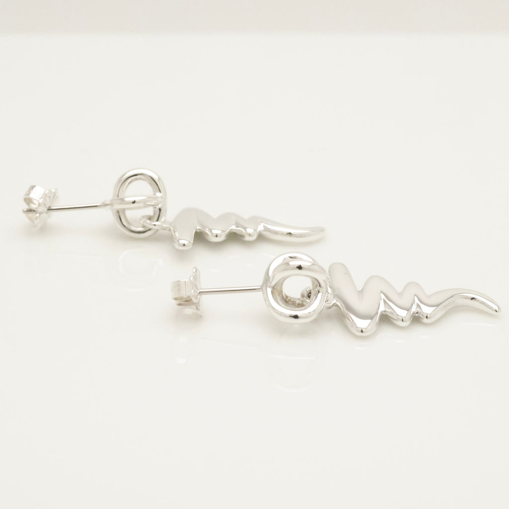 Tiffany & Co. Picasso Scribble Zig Zag Stud Earrings Sterling Silver 925
