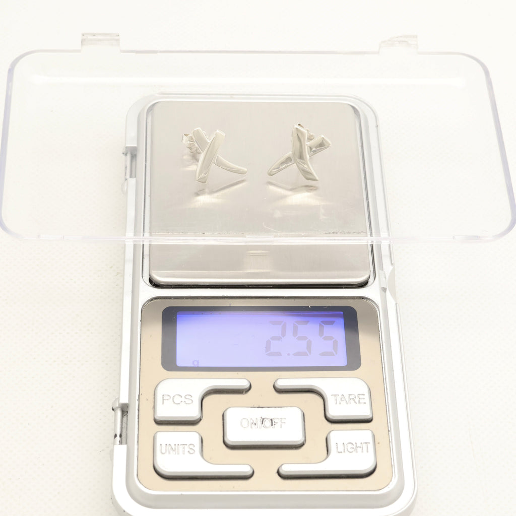 Tiffany & Co. Picasso X Kiss Cross Stud Earrings Sterling Silver 925 