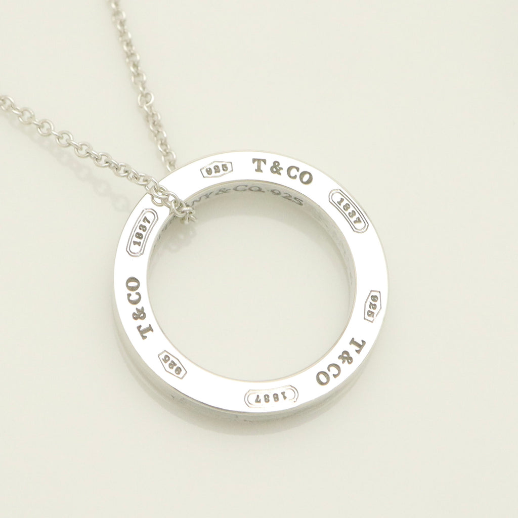 Tiffany & Co. Round Circle Pendant Necklace Sterling Silver 925