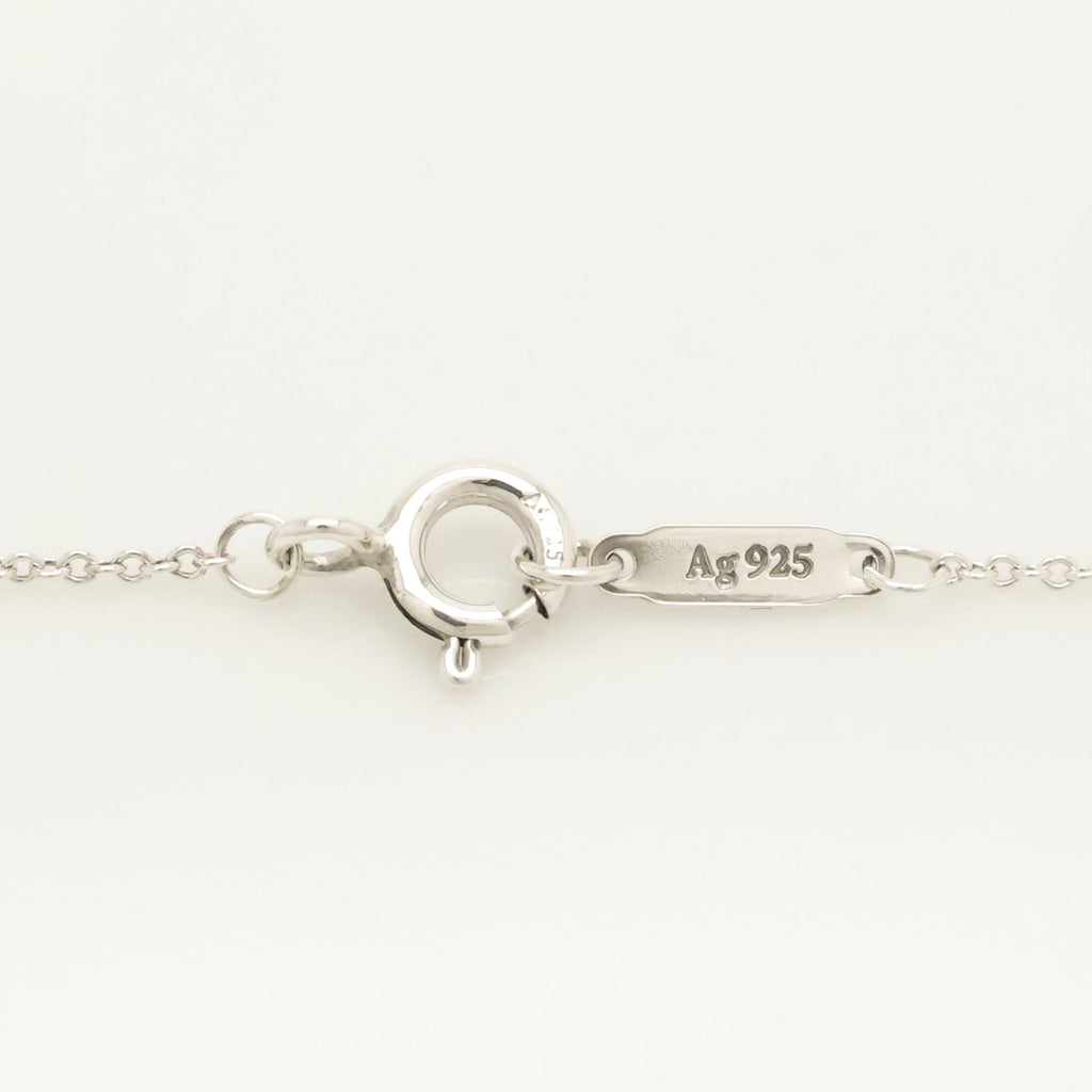  Tiffany & Co. Letter K Notes Initial Disc Necklace Sterling Silver 925