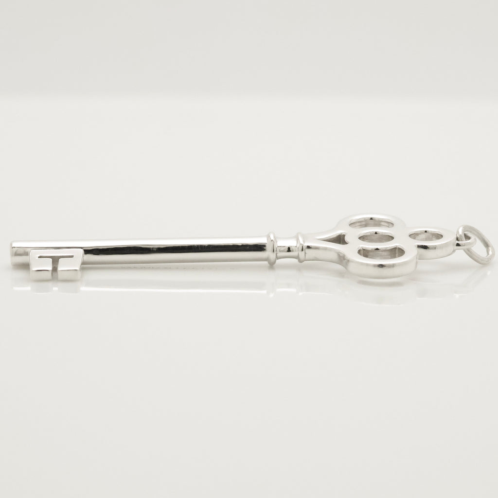 Tiffany & Co. LARGE Crown Key Pendant Charm Sterling Silver 925