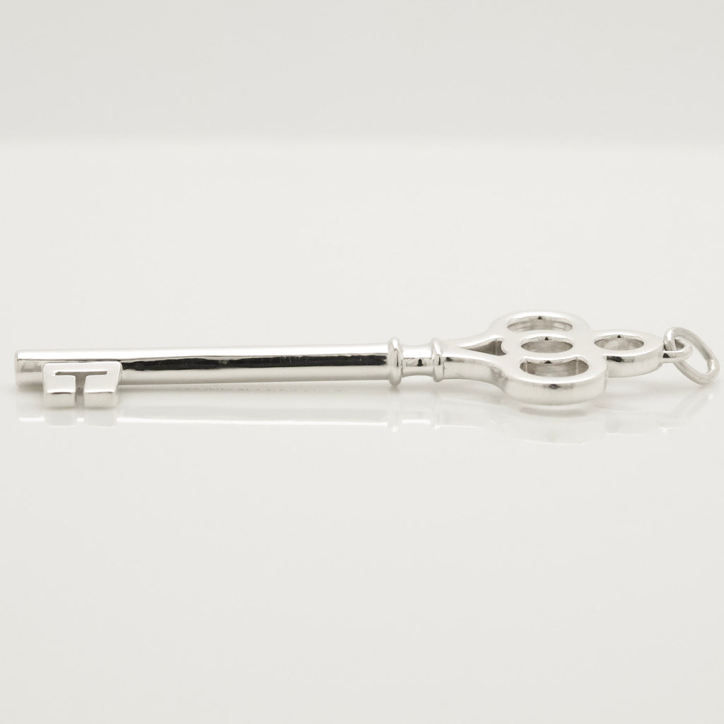 Tiffany & Co. LARGE Crown Key Pendant Charm Sterling Silver 925