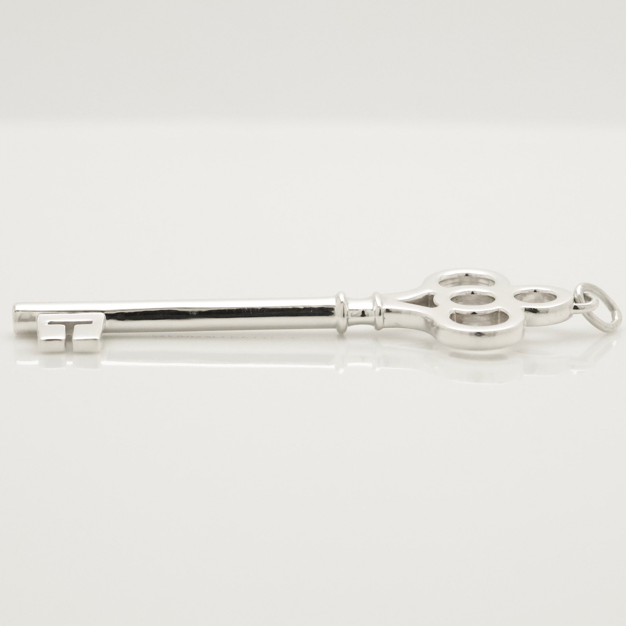 Tiffany & Co. LARGE Crown Key Pendant Charm Sterling Silver 925