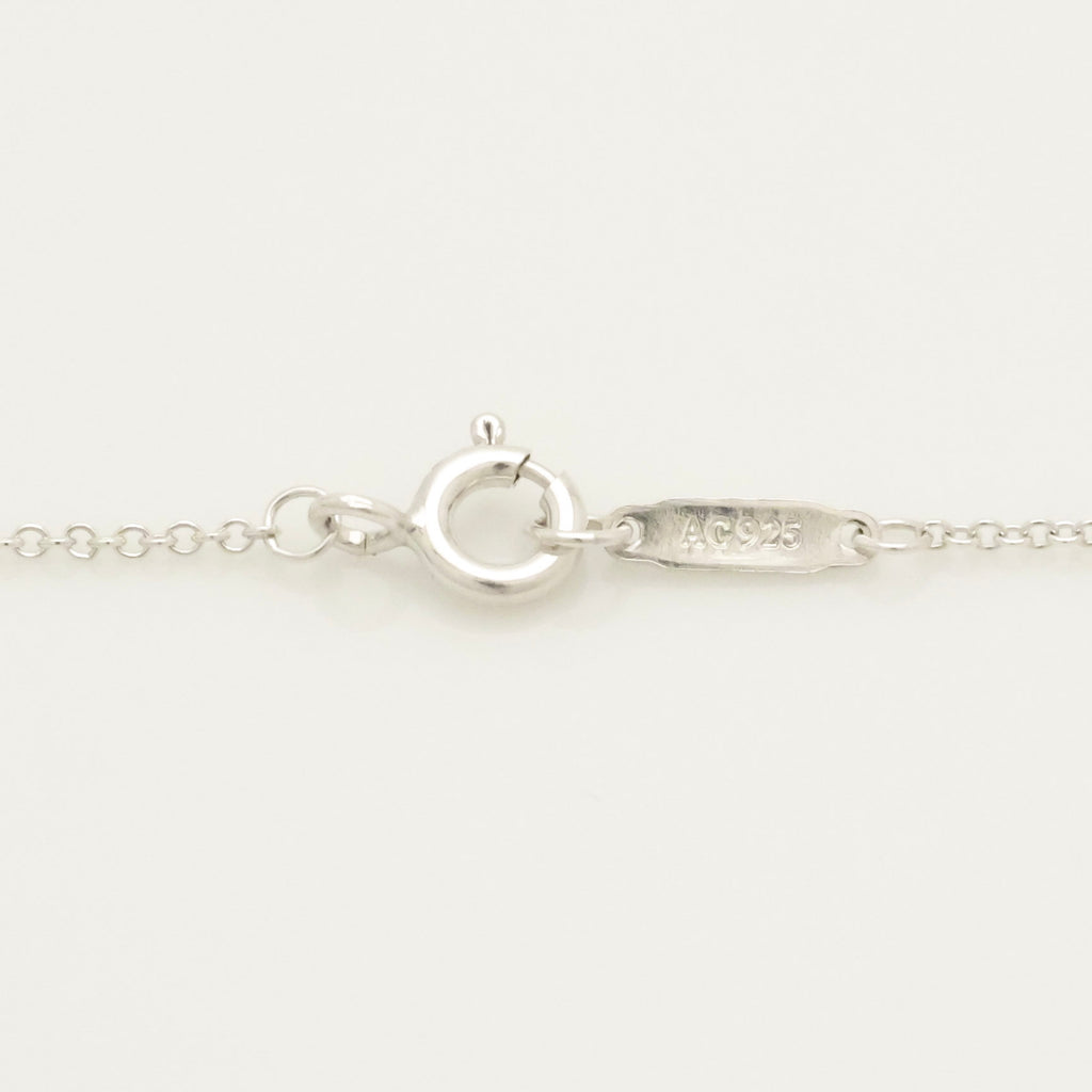  Tiffany & Co. MOM Beaded Edge Heart Necklace Sterling Silver 925