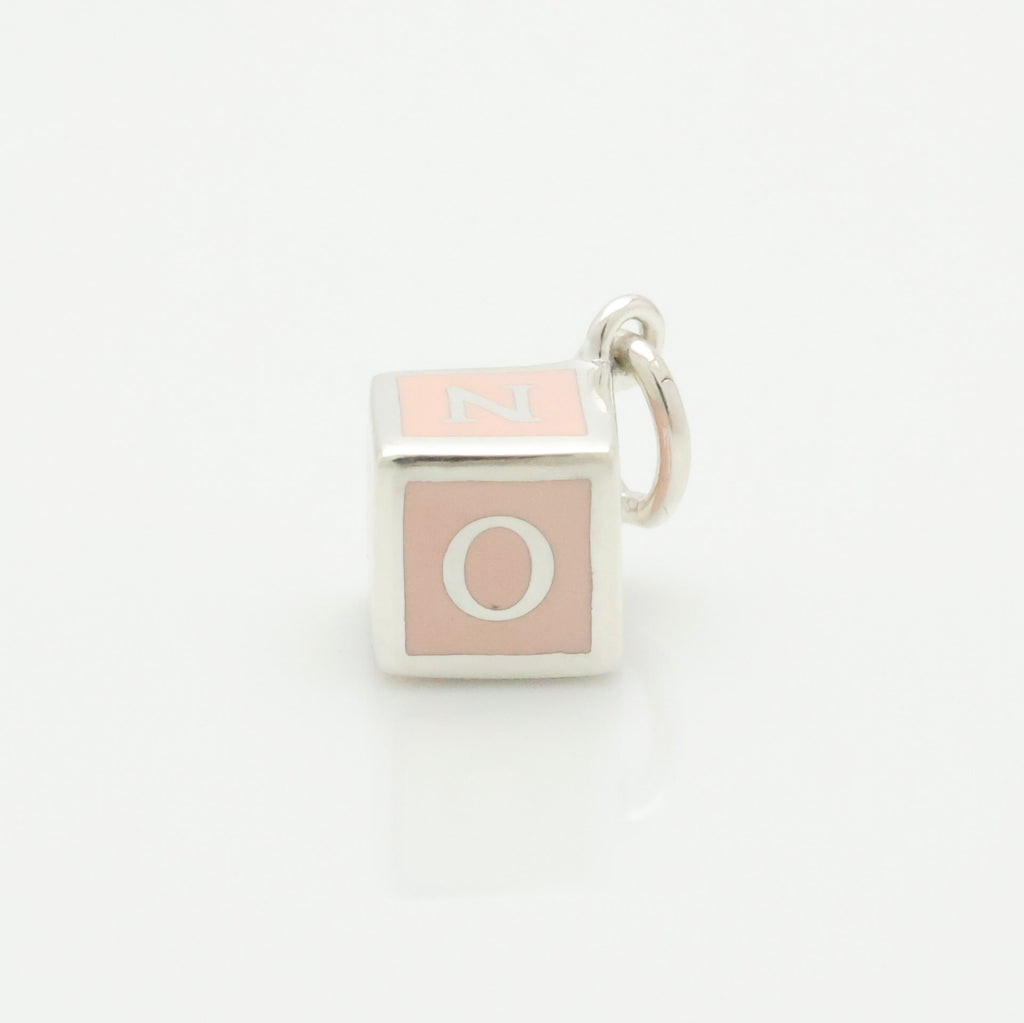 TIFFANY&Co. NY  T&CO ピンク エナメル ブロック キューブ チャーム AG925