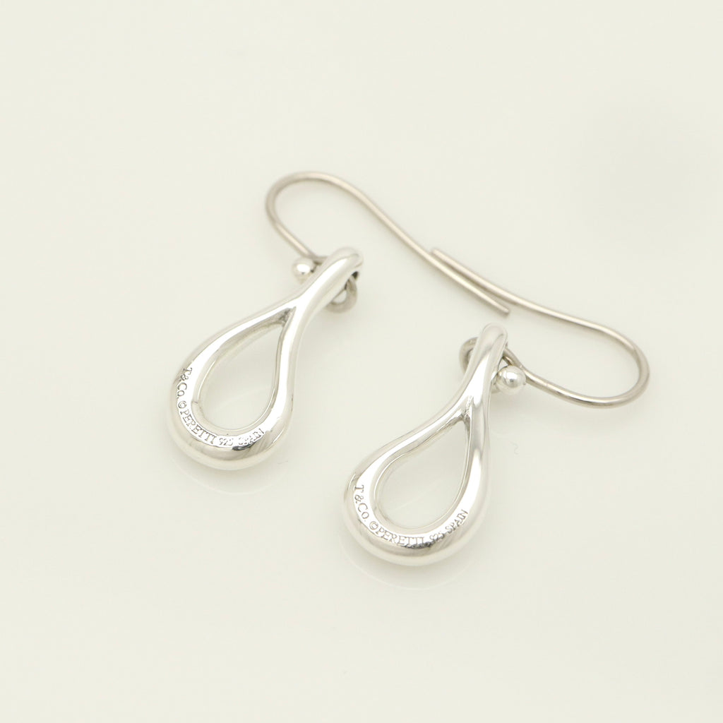 TIFFANY&Co.  オープン ティアドロップ エルサペレッティ フック ピアス AG925