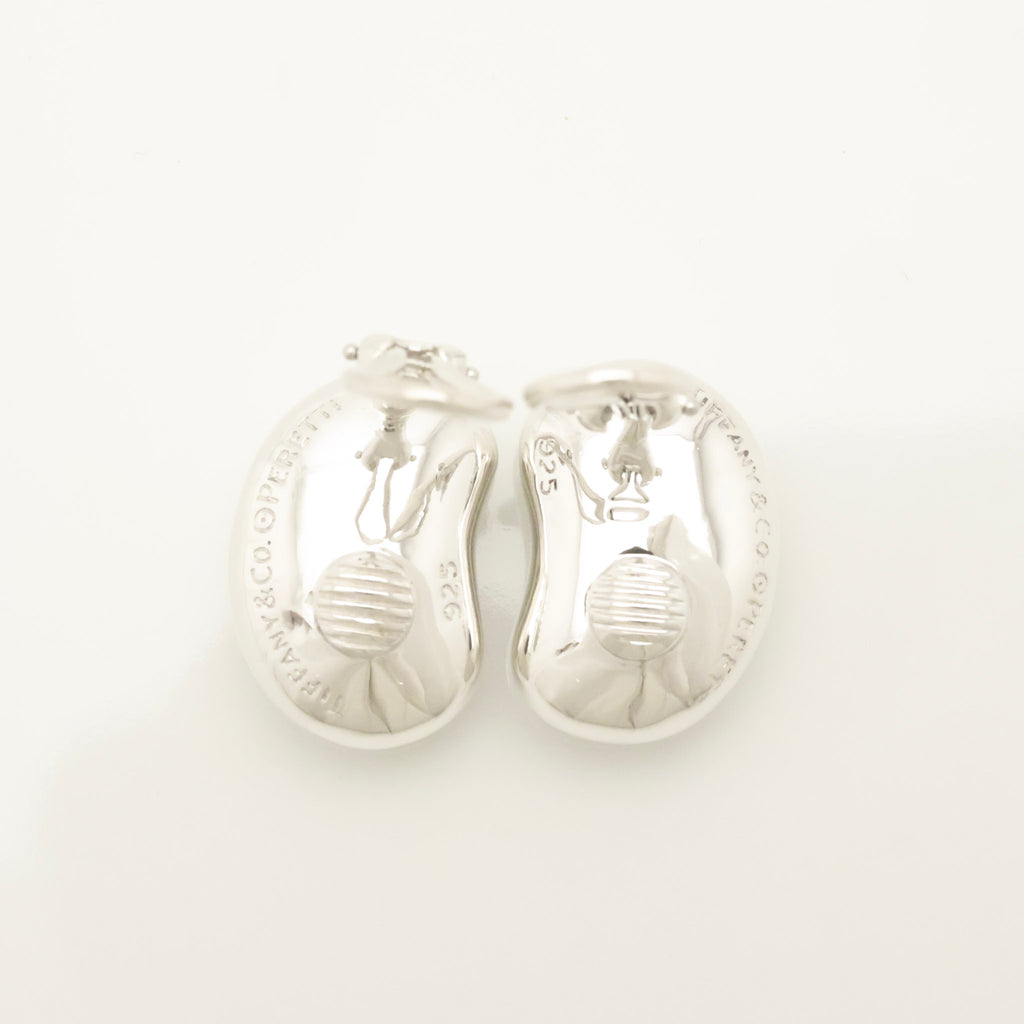 Tiffany & Co. Large Peretti 20mm Bean Clip-On Earrings Sterling Silver 925